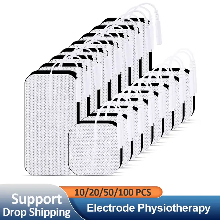Électrode Tens de physiothérapie Coussinets Gel conducteur thérapeutique pression d'impulsion électrique Compex stimulateur musculaire patchs de Massage