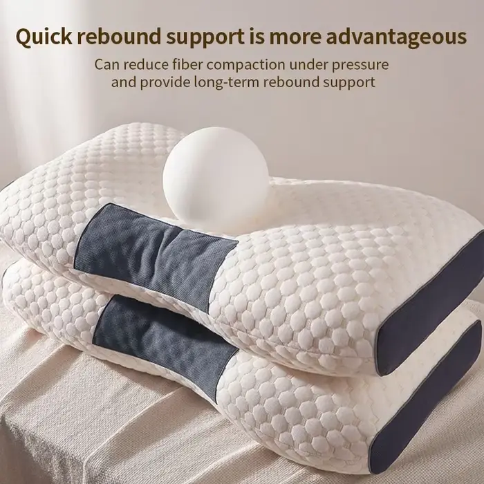 Nouveau Oreiller orthopédique cervical en Fiber de soja-oreiller de SPA de Massage pour la Protection du sommeil et du cou de la maison