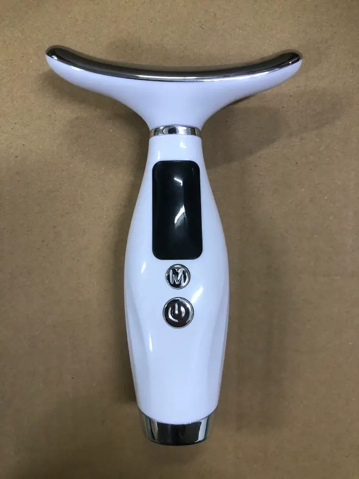 Masseur de visage et de cou LED à usage domestique, 7 couleurs, luminothérapie, 7 Modes, 3 niveaux d