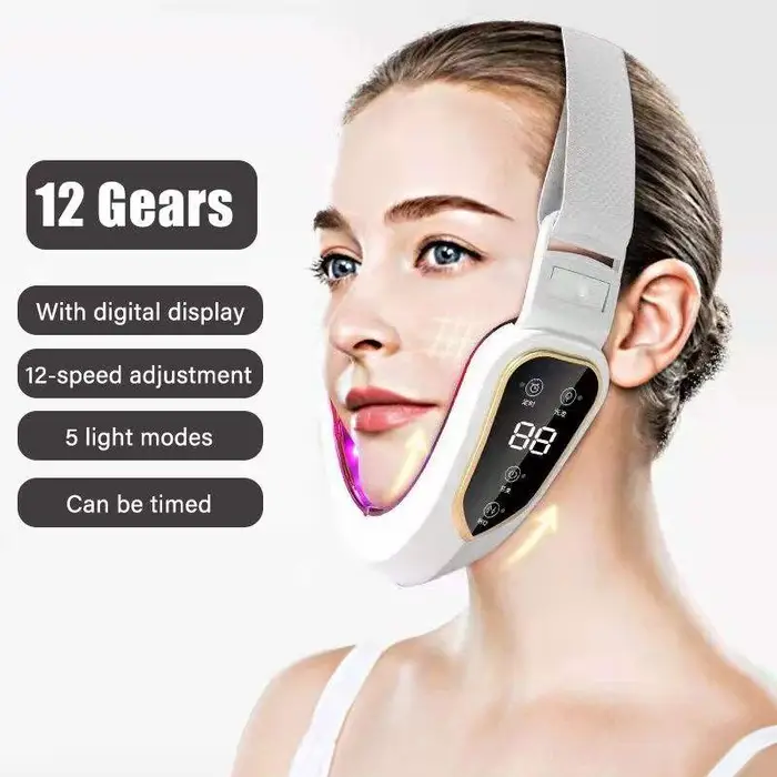 Thérapie photonique LED masseur de vibrations amincissant pour le visage dispositif de levage du vis