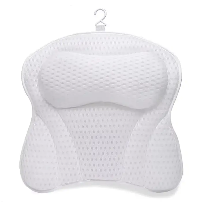 Oreiller de baignoire pour baignoire, oreiller de bain pour soutien du cou et du dos avec ventouses