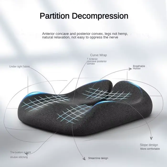 Nouveau Tailbone sciatique soulagement des maux de dos confort chaise de bureau coussin de siège de voiture