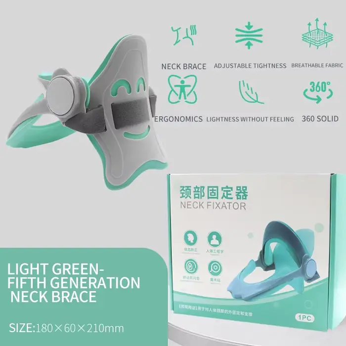 Oreiller ergonomique de soutien cervical avec sangle réglable en polyester respirant et confortable