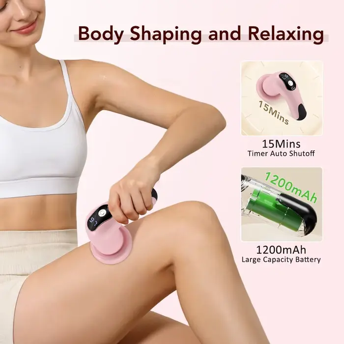 Masseur corporel, bâton de massage portable avec 5 têtes de massage