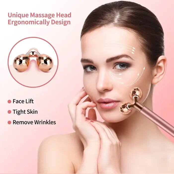 Rouleau de massage électrique 2 en 1 pour le visage