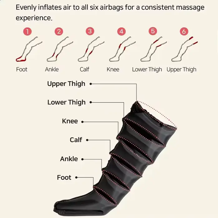 Masseur de jambes de Massage à Compression d'air