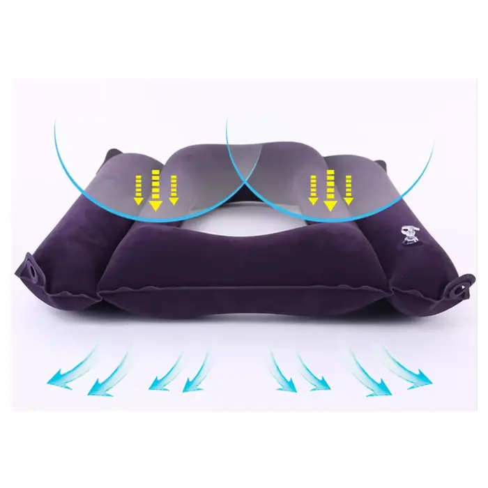Coussin de siège gonflable pour fauteuil roulant monté sur le lit