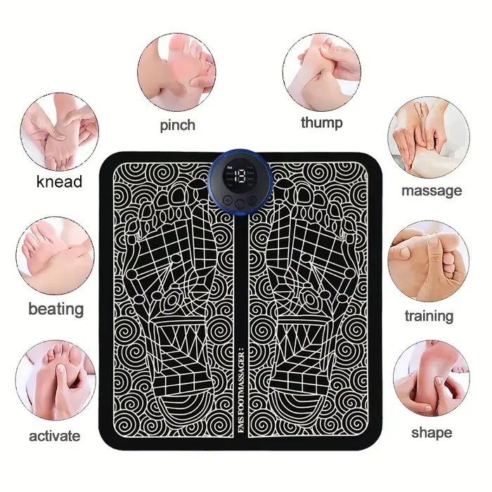 Masseur de pieds électrique télécommandé, Relaxation musculaire, masseur Cervical pliable et Recharg