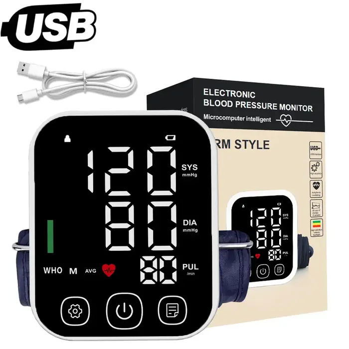Tensiomètre numérique portable rechargeable pour le bras