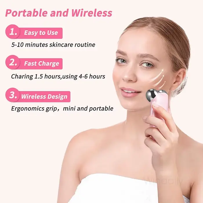 EMS masseur Facial rouleau microcourant Machine de Lifting du visage v-face
