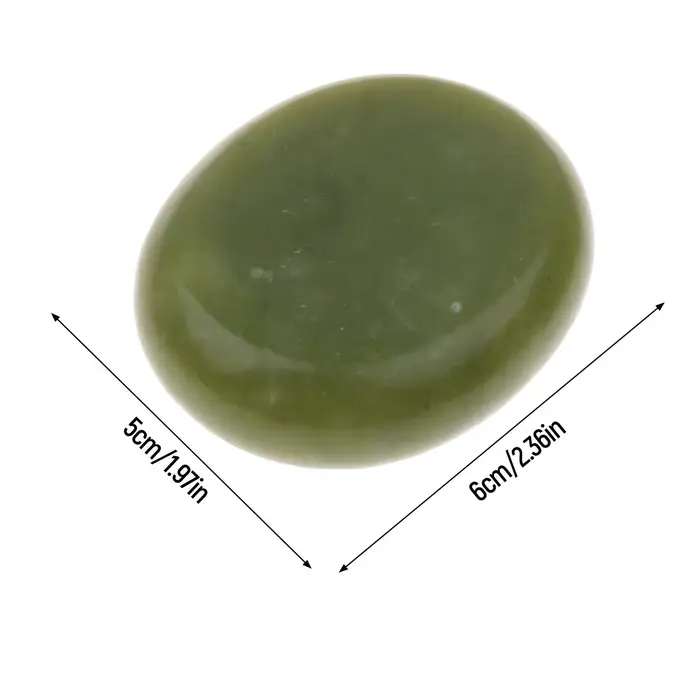 Pierre de massage chaude en jade olive