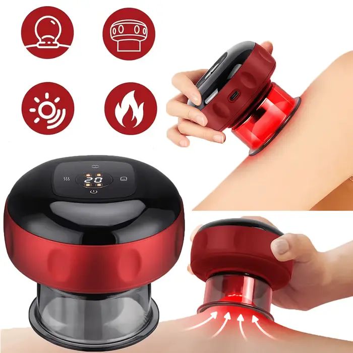 Masseur à ventouses électrique anti-cellulite avec aspiration chauffante