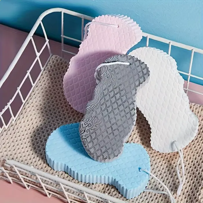 Éponge de bain exfoliante texturée 3D super douce – Gommage doux pour la peau