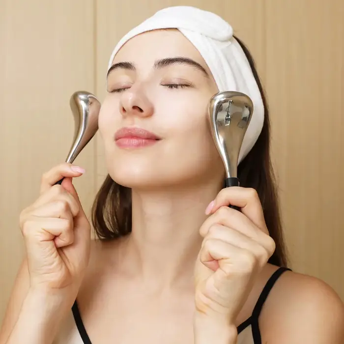 Globes de glace outil de soin de la peau du visage