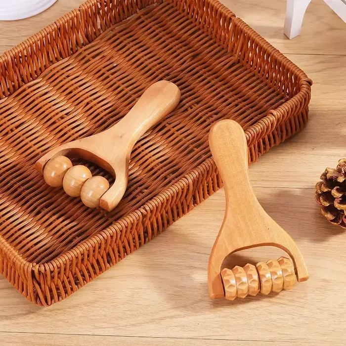 Mini masseur à rouleaux en bois