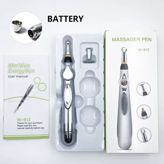 Stylo d'acupuncture électronique, stimulateur musculaire EMS, masseur de points TENS, stylo de massa