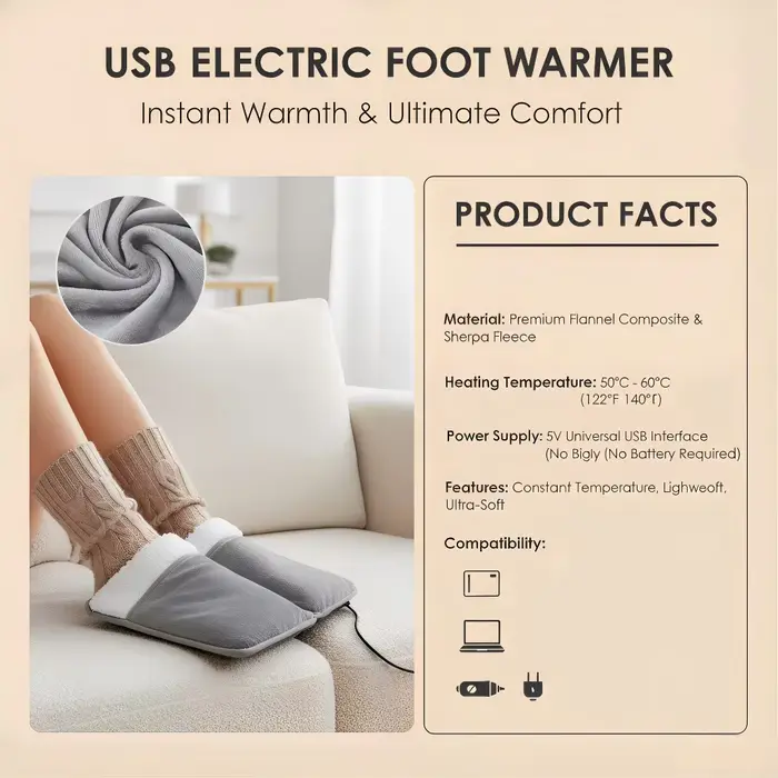 Tapis chauffant électrique pour les pieds