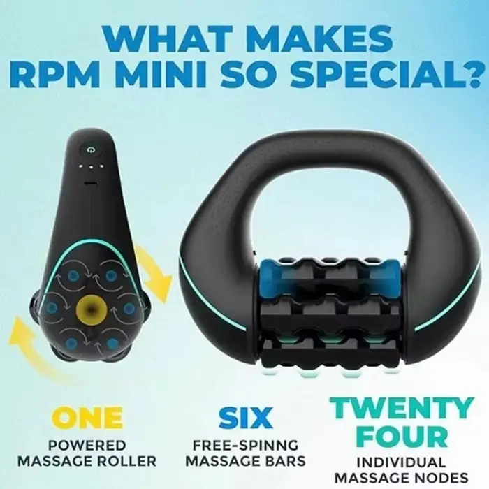 Rouleau de massage électrique rechargeable à 3 vitesses