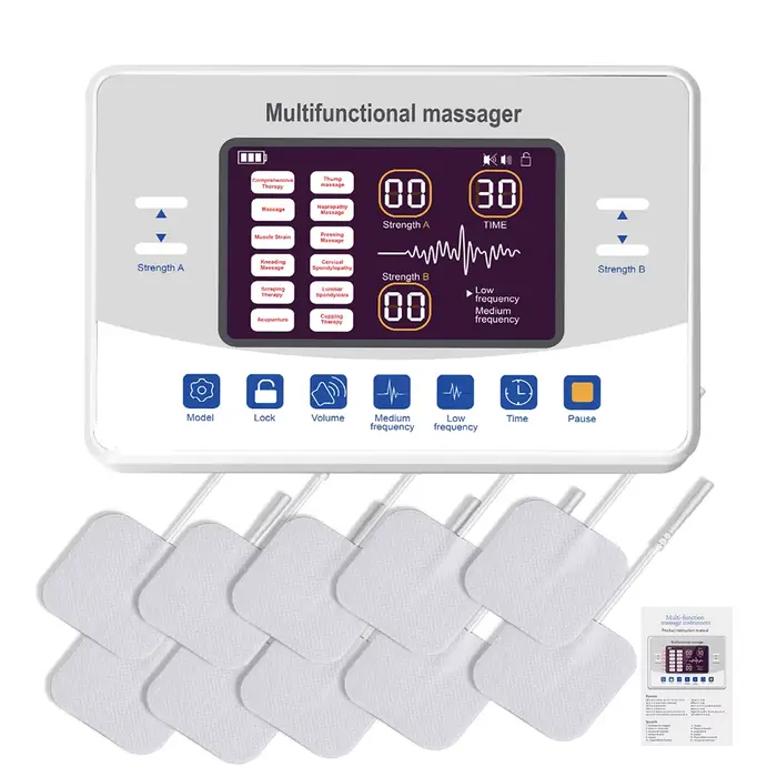 Électrostimulateur dizaines électrodes Massage stimulateur musculaire électrique masseur de dos pour corps pied