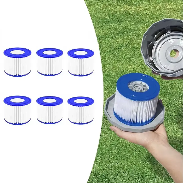 Filtres à cartouche de 6 pièces pour piscines de spa paresseuses Lay-Z – Convient à Miami Vegas Monaco VI