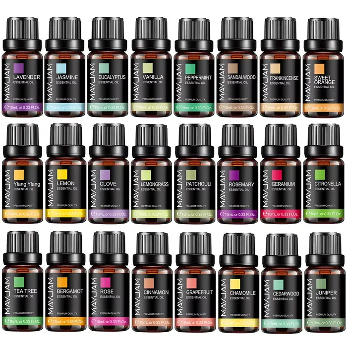 MAYJAM 10ML huile essentielle lavande jasmin Eucalyptus vanille bois de santal bergamote romarin citronnelle cannelle