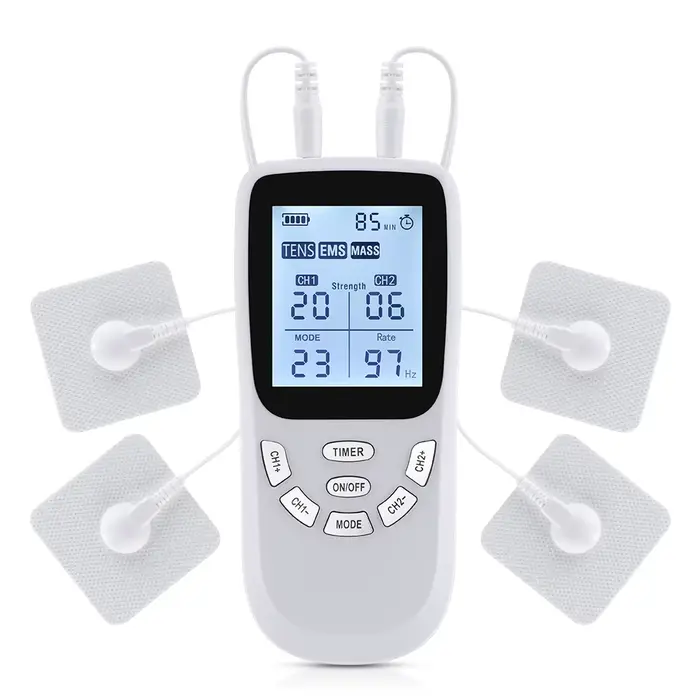 Stimulateur musculaire Tens 12 modes électrique EMS Acupuncture Massage corporel thérapie numérique Machine amincissante électrostimulateur