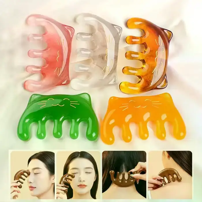 Peigne de massage Gua Sha pour le cuir chevelu et les méridiens