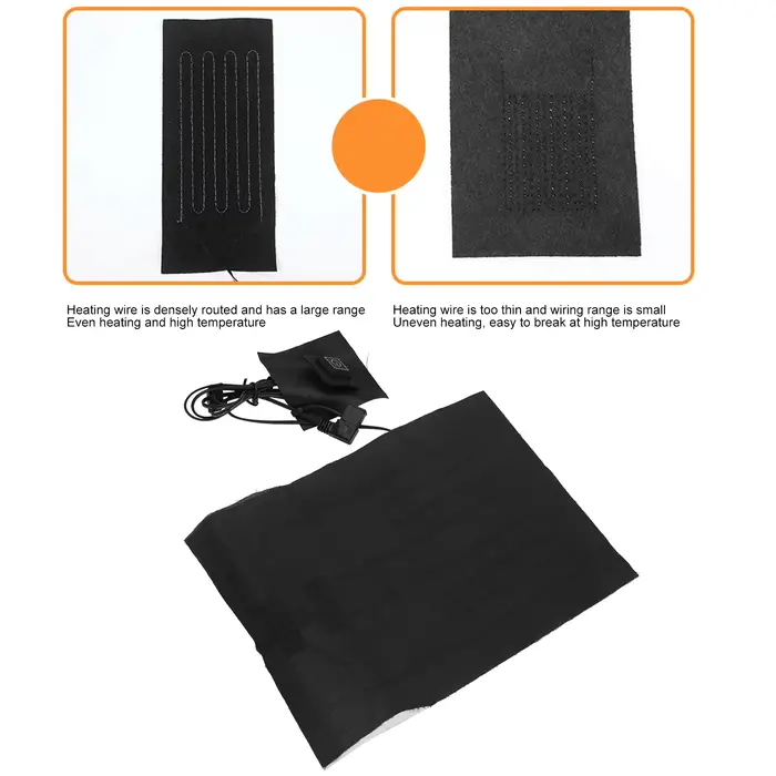Coussin chauffant électrique température réglable 45 ℃ -65 ℃ Feuille chauffante