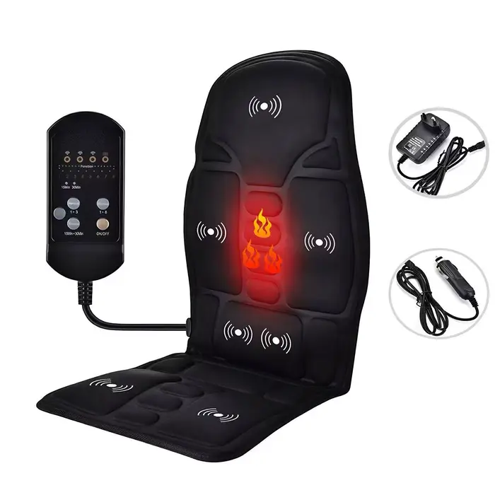 Coussin de massage multifonctionnel pour voiture, combine vibration du cou et de la taille, coussin 