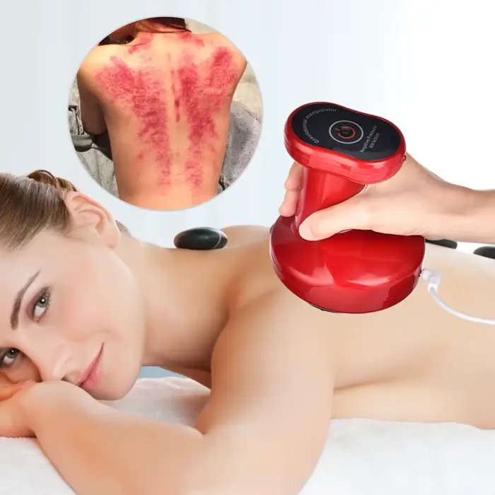 Ventouses électriques Massage Guasha grattage EMS masseur corporel canettes sous vide ventouse chauffage IR Anti-Cellulite brûleur de graisse minceur