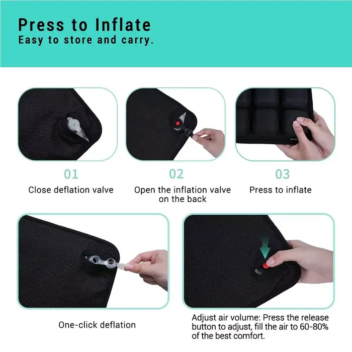 Sondur – coussin de voyage gonflable Portable en cellule 3d