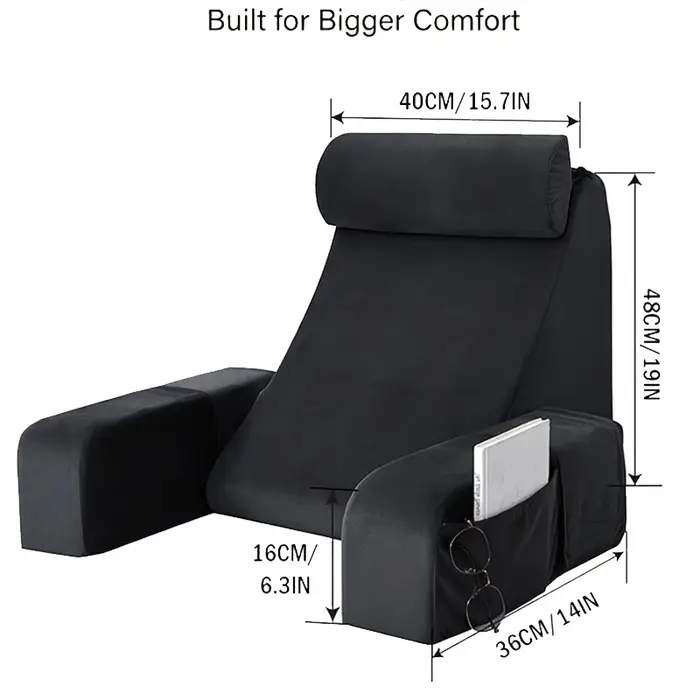 Coussin de soutien lombaire confortable avec accoudoirs pour adultes