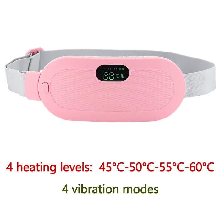 Ceinture de massage menstruel électrique avec 4 niveaux de chauffage et de vibration, compresse chau