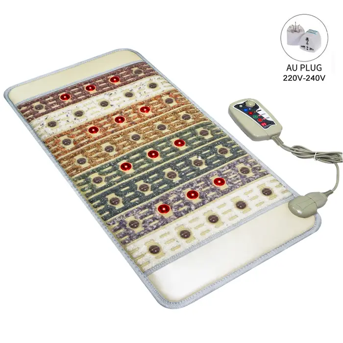 Tapis de guérison à 7 chakras avec thérapie PEMF et photonique – Coussin chauffant à infrarouge lointain pour soulager