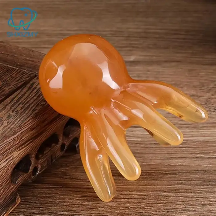 Tête de poulpe ergonomique en résine Gua Sha