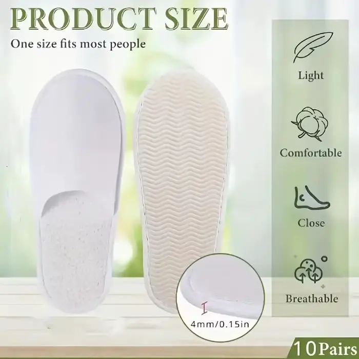 Pantoufles de luxe pour hôtel et spa 20/50 pièces