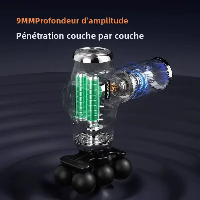 Pistolet de massage électrique à 10 têtes pour la relaxation musculaire