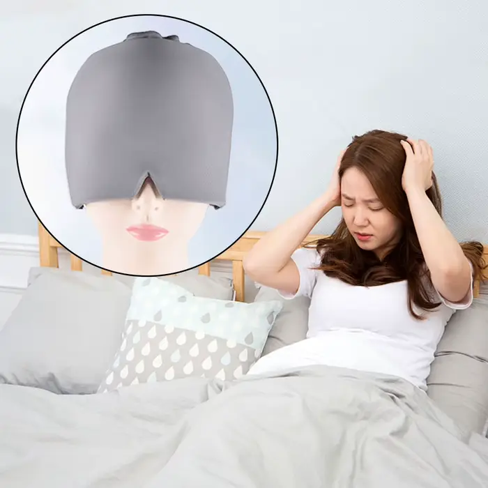 Couvre-chef de soulagement de la Migraine, capuchon de glace en Gel, capuchon de thérapie par compre