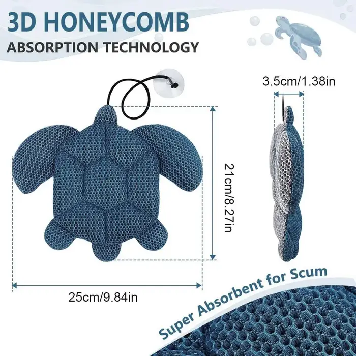 Éponge absorbante réutilisable pour spa, éliminateur de boue flottant en forme de tortue, filtre en mousse pour baignoire, nettoyeur d'eau