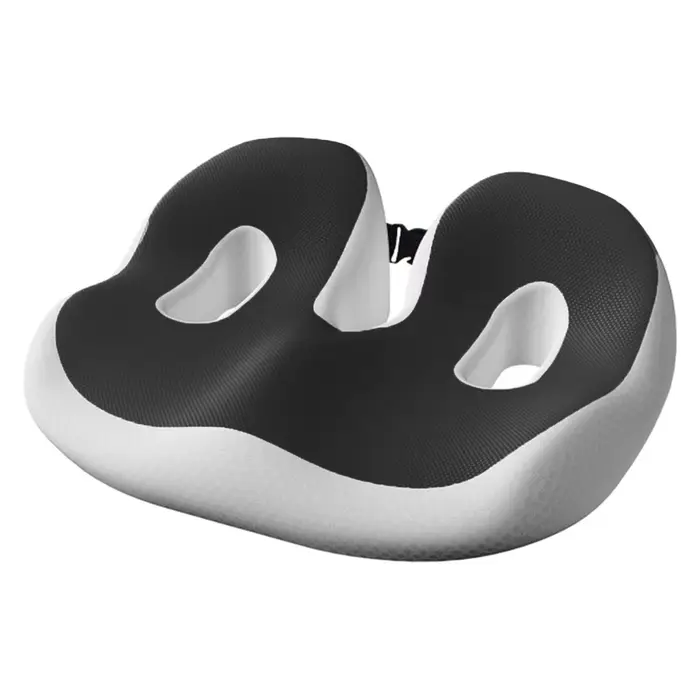 Coussin de siège ergonomique résistant à la pression et respirant avec remplissage à récupération lente et surface incurvée pour les hanches