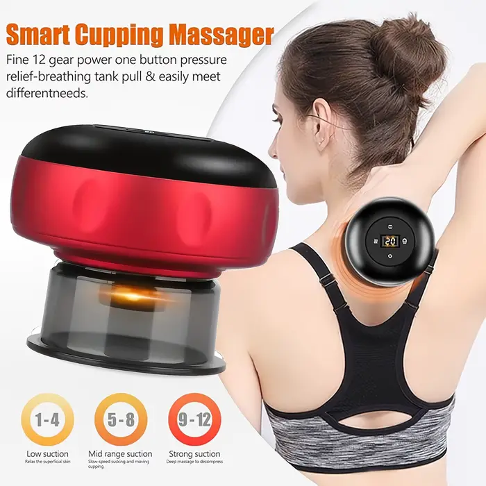 Masseur à ventouses électrique anti-cellulite avec aspiration chauffante