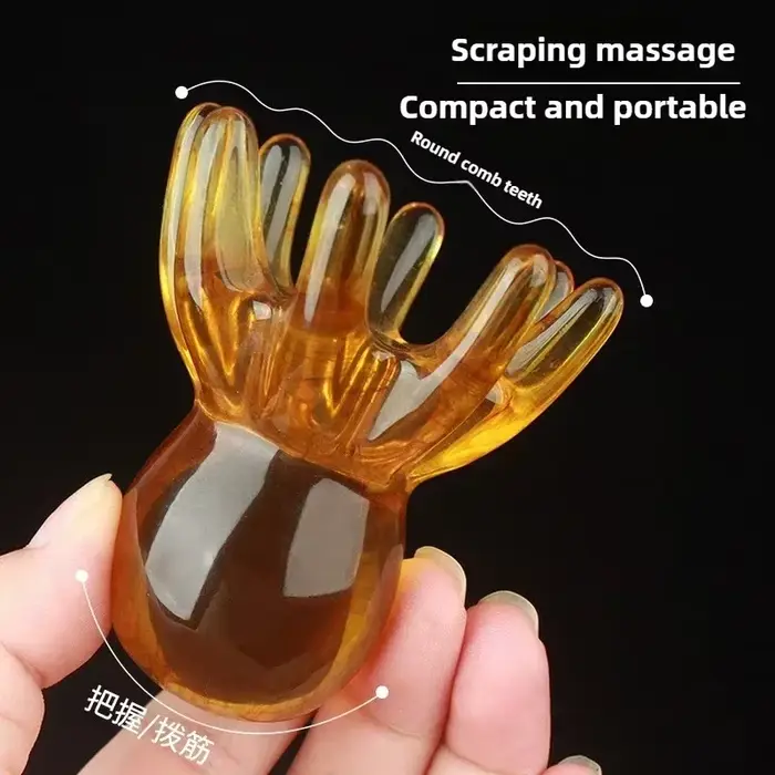 2026 - Brosse de massage en résine en forme de pieuvre pour le cuir chevelu
