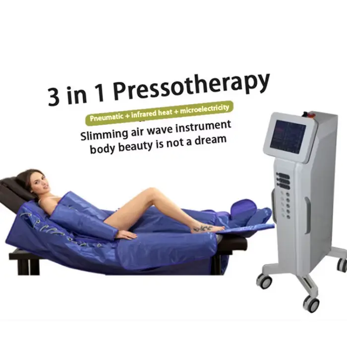 Machine professionnelle de drainage lymphatique de pressothérapie de stimulateur musculaire d'ems 3 en 1