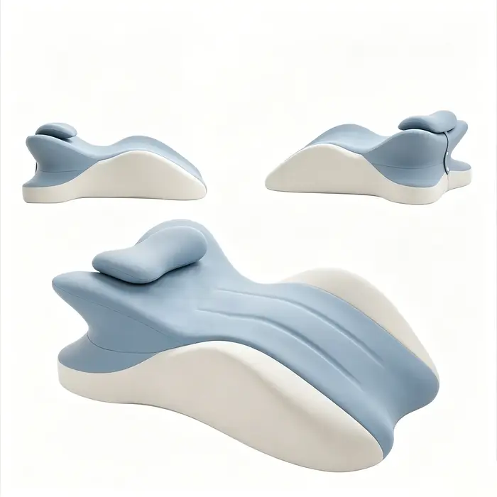 Oreiller ergonomique amélioré en mousse à mémoire de forme pour dormir sur le ventre