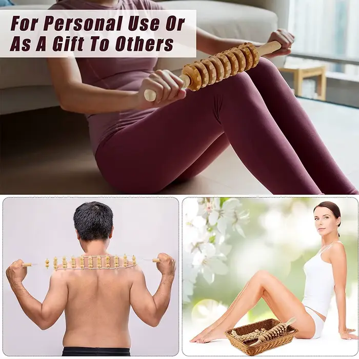 Outils de massage thérapeutique en bois