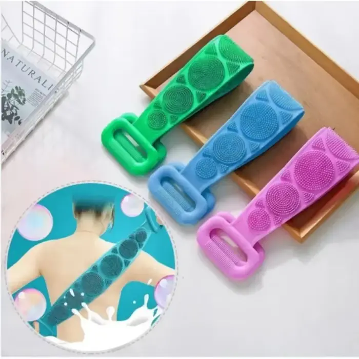 1 éponge de massage exfoliante en silicone pour le dos, brosse de douche pour le corps, éponge de ba