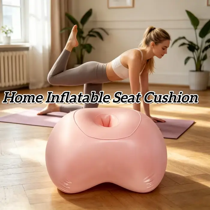 Coussin gonflable de soutien lombaire rose