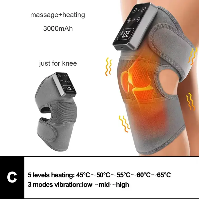 Coussin de Massage électrique 3 en 1 pour les genoux et les vibrations chauffées