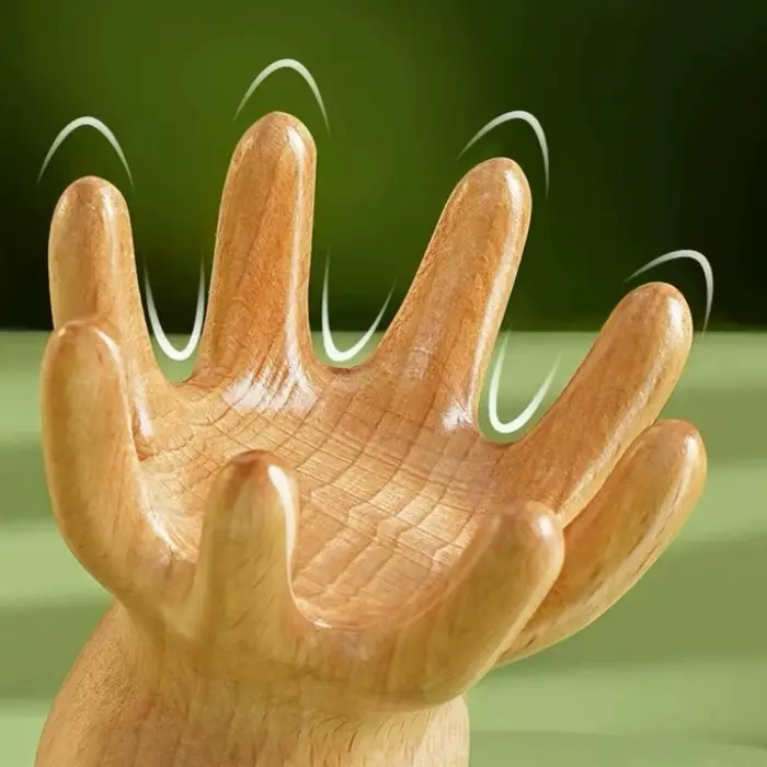 Peigne de massage en bois de santal Octopus pour le grattage des méridiens