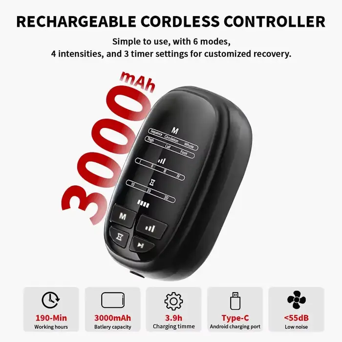 Masseur de jambe droite sans fil Rechargeable